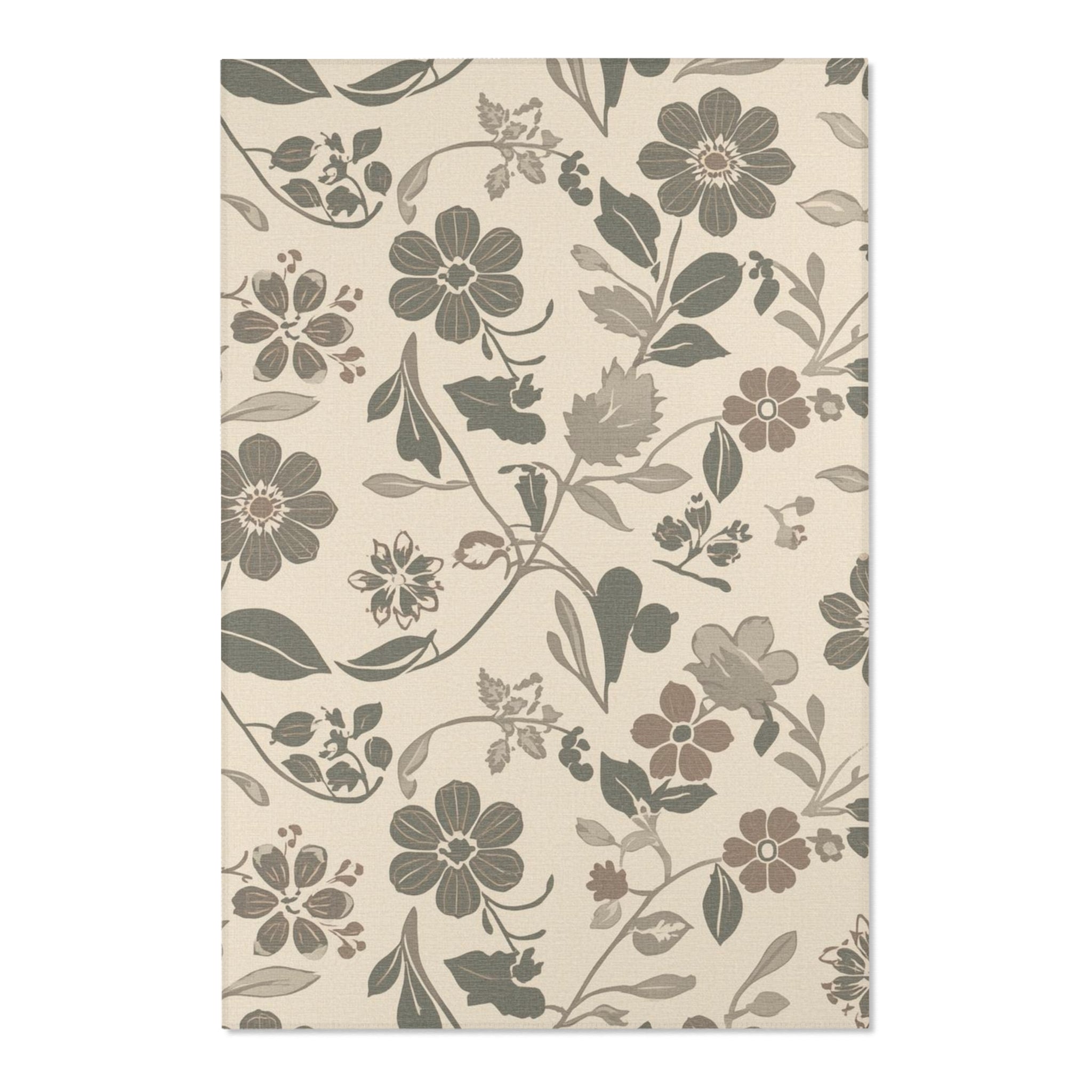 Floral Area Rug Boho Chic Carpet Vintage Living Room Decor - Rosetta Creative Boutique